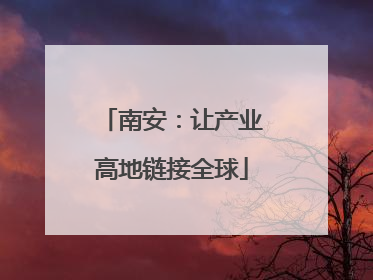 南安：让产业高地链接全球