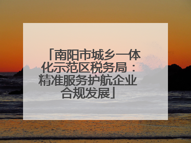 南阳市城乡一体化示范区税务局：精准服务护航企业合规发展