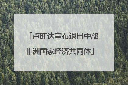 卢旺达宣布退出中部非洲国家经济共同体