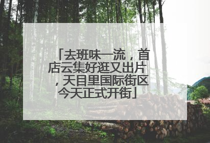 去班味一流，首店云集好逛又出片，天目里国际街区今天正式开街
