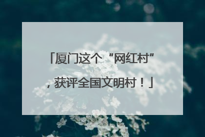 厦门这个“网红村”，获评全国文明村！