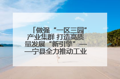 做强“一区三园”产业集群 打造高质量发展“新引擎”——宁县全力推动工业经济提质增效