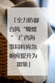 全力防御台风“蝴蝶” 广西海事局将应急响应提升为Ⅲ级