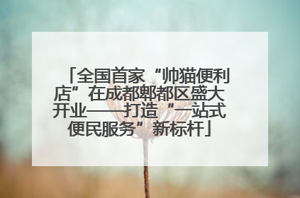 全国首家“帅猫便利店”在成都郫都区盛大开业——打造“一站式便民服务”新标杆