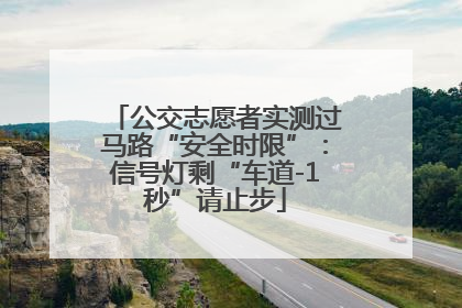 公交志愿者实测过马路“安全时限”：信号灯剩“车道-1秒”请止步