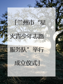 兰州市“星火青少年志愿服务队”举行成立仪式