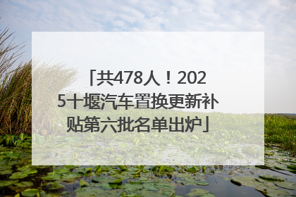 共478人！2025十堰汽车置换更新补贴第六批名单出炉
