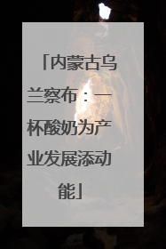内蒙古乌兰察布：一杯酸奶为产业发展添动能