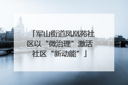 军山街道凤凰苑社区以“微治理”激活社区“新动能”