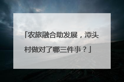 农旅融合助发展，潭头村做对了哪三件事？