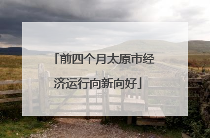 前四个月太原市经济运行向新向好