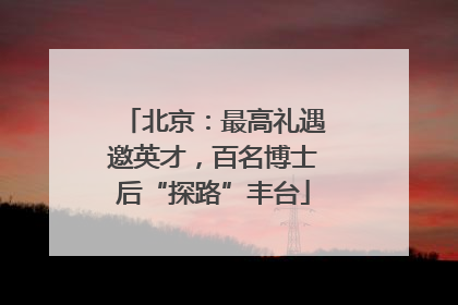 北京：最高礼遇邀英才，百名博士后“探路”丰台