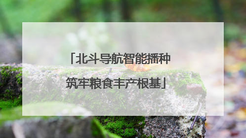 北斗导航智能播种 筑牢粮食丰产根基