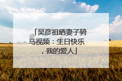 吴彦祖晒妻子骑马视频：生日快乐，我的爱人