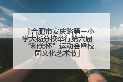 合肥市安庆路第三小学大杨分校举行第六届“和美杯”运动会暨校园文化艺术节