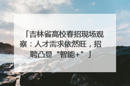 吉林省高校春招现场观察：人才需求依然旺，招聘凸显“智能+”