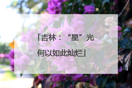 吉林：“星”光何以如此灿烂