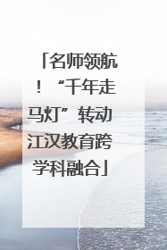 名师领航！“千年走马灯”转动江汉教育跨学科融合