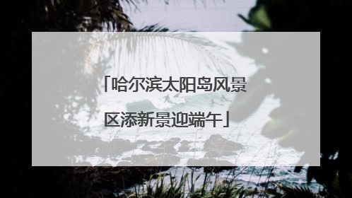 哈尔滨太阳岛风景区添新景迎端午