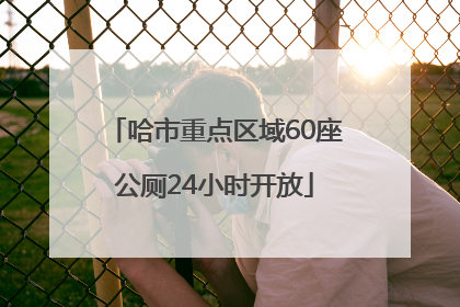 哈市重点区域60座公厕24小时开放