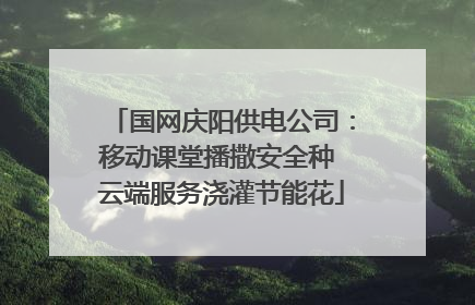 国网庆阳供电公司：移动课堂播撒安全种 云端服务浇灌节能花