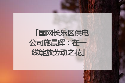 国网长乐区供电公司施晨晖：在一线绽放劳动之花