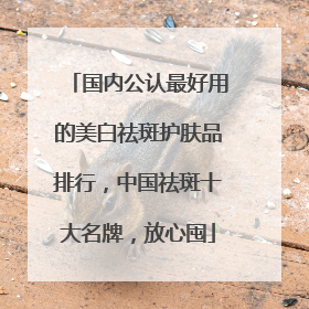 国内公认最好用的美白祛斑护肤品排行，中国祛斑十大名牌，放心囤