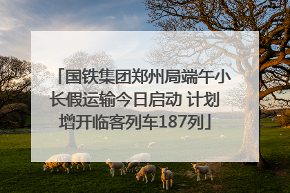 国铁集团郑州局端午小长假运输今日启动 计划增开临客列车187列