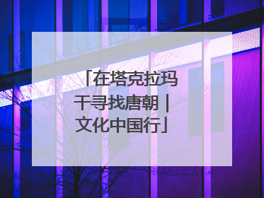 在塔克拉玛干寻找唐朝｜文化中国行