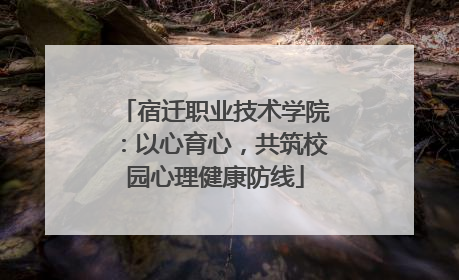 宿迁职业技术学院：以心育心，共筑校园心理健康防线
