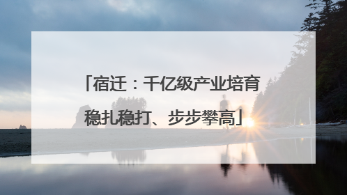 宿迁：千亿级产业培育稳扎稳打、步步攀高
