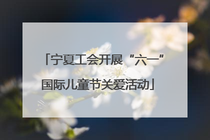 宁夏工会开展“六一”国际儿童节关爱活动
