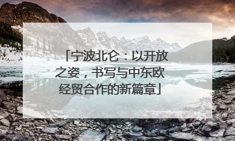 宁波北仑：以开放之姿，书写与中东欧经贸合作的新篇章
