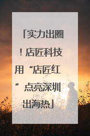 实力出圈！店匠科技用“店匠红”点亮深圳出海热