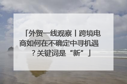 外贸一线观察丨跨境电商如何在不确定中寻机遇？关键词是“新”