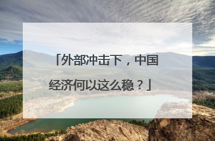 外部冲击下，中国经济何以这么稳？