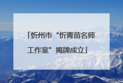 忻州市“忻青苗名师工作室”揭牌成立