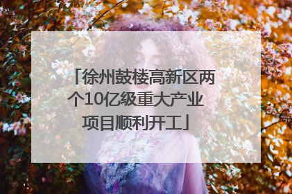 徐州鼓楼高新区两个10亿级重大产业项目顺利开工