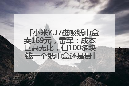 小米YU7磁吸纸巾盒卖169元，雷军：成本巨高无比，但100多块钱一个纸巾盒还是贵
