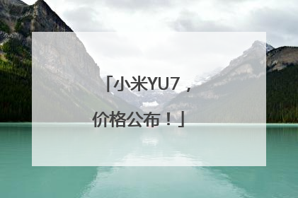 小米YU7，价格公布！