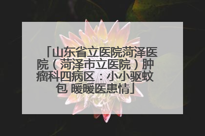 山东省立医院菏泽医院（菏泽市立医院）肿瘤科四病区：小小驱蚊包 暖暖医患情