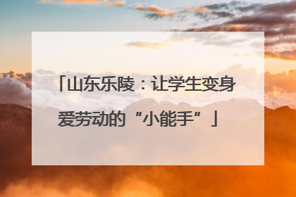山东乐陵：让学生变身爱劳动的“小能手”
