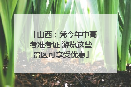 山西：凭今年中高考准考证 游览这些景区可享受优惠