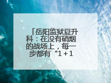 岳阳监狱夏升科：在没有硝烟的战场上，每一步都有“1＋1＝2”的笃定