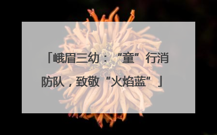 峨眉三幼：“童”行消防队，致敬“火焰蓝”