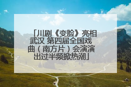 川剧《变脸》亮相武汉 第四届全国戏曲（南方片）会演演出过半频掀热潮