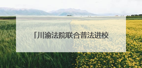 川渝法院联合普法进校园 筑牢青春无毒防线