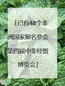 已有48个非洲国家报名参会第四届中非经贸博览会