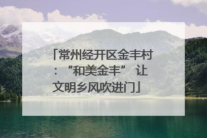 常州经开区金丰村：“和美金丰” 让文明乡风吹进门