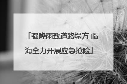 强降雨致道路塌方 临海全力开展应急抢险